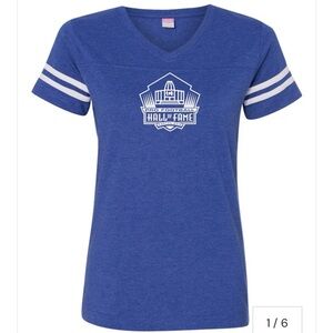 Blue V-Neck Short Sleeve Tee